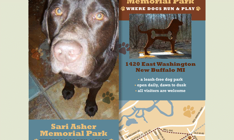 Sari Asher Dog Park rack card